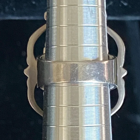 Sterling Carolyn Pollack Oval Rhodochrosite Cabochon Southwestern Jewelry Ring - Picture 8 of 11